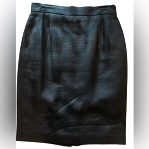 Escada Black Ribbed Pencil Skirt